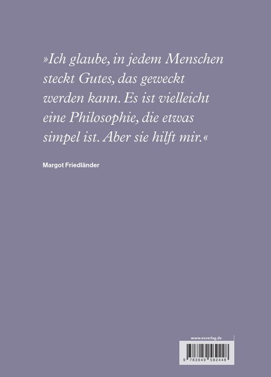Produktbild: Margot Friedl&auml;nder. Eine Stimme f&uuml;r das Leben