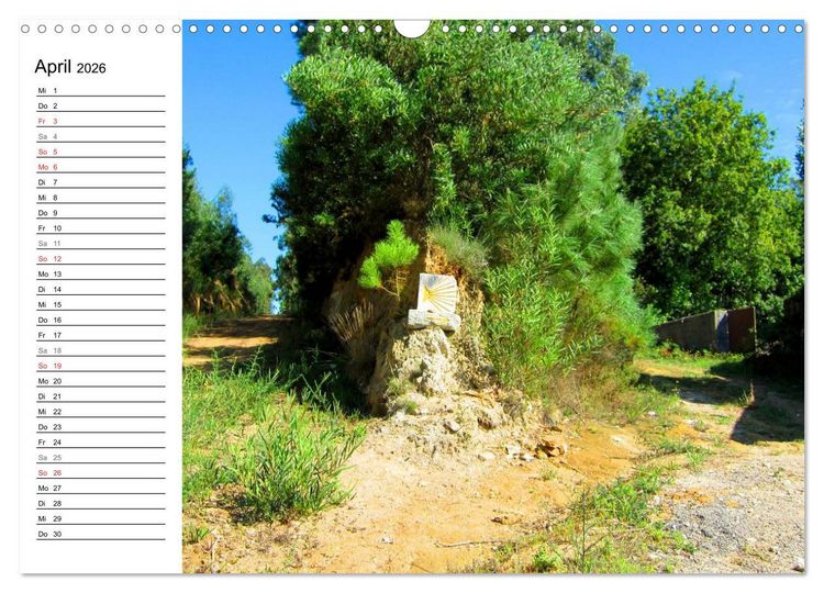 Produktbild: Jakobsweg - Camino Portugues (Wandkalender 2026 DIN A3 quer), CALVENDO Monatskalender