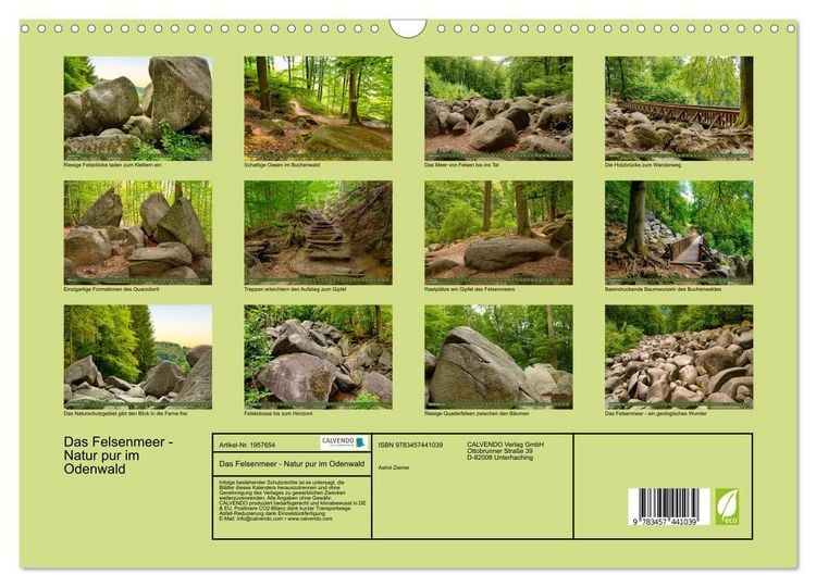 Produktbild: Das Felsenmeer - Natur pur im Odenwald (Wandkalender 2026 DIN A3 quer), CALVENDO Monatskalender