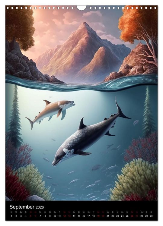 Produktbild: Die Sch&ouml;nheit unter und &uuml;ber Wasser (Wandkalender 2026 DIN A3 hoch), CALVENDO Monatskalender
