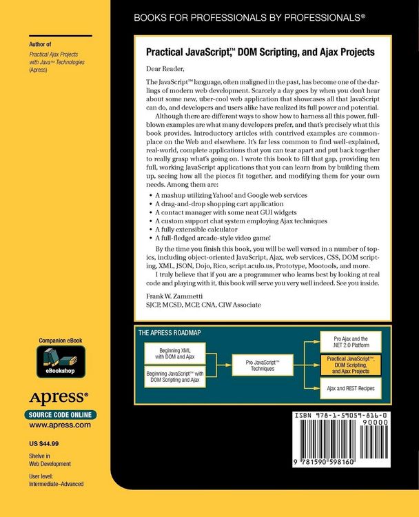 Produktbild: Practical JavaScript, DOM Scripting and Ajax Projects