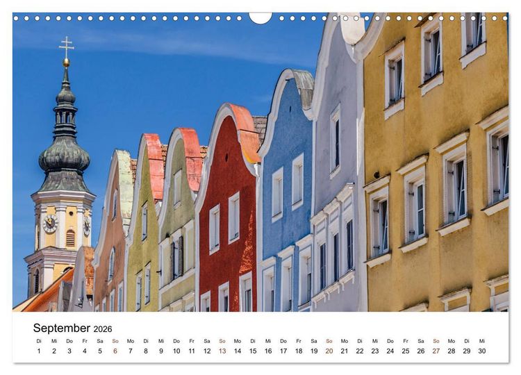 Produktbild: Sonniges Sch&auml;rding, Barockstadt am Inn (Wandkalender 2026 DIN A3 quer), CALVENDO Monatskalender