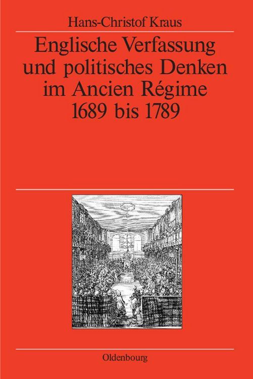 Produktbild: Englische Verfassung und politisches Denken im Ancien R&eacute;gime
