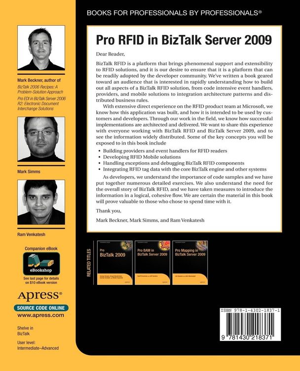 Produktbild: Pro RFID in BizTalk Server 2009