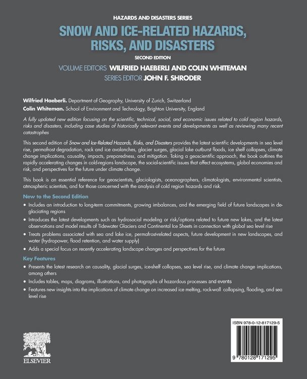 Produktbild: Snow and Ice-Related Hazards, Risks, and Disasters