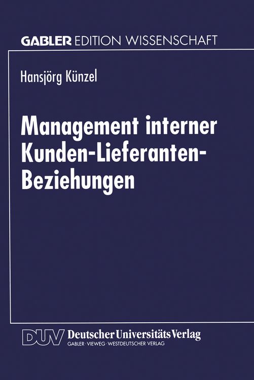 Produktbild: Management interner Kunden-Lieferanten-Beziehungen