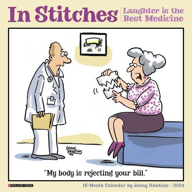 Produktbild: In Stitches by Jonny Hawkins 2024 12 X 12 Wall Calendar