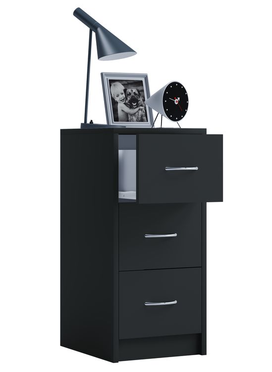 Produktbild: Holz Nachtschrank Nachttisch Schublade Boxal Maxi