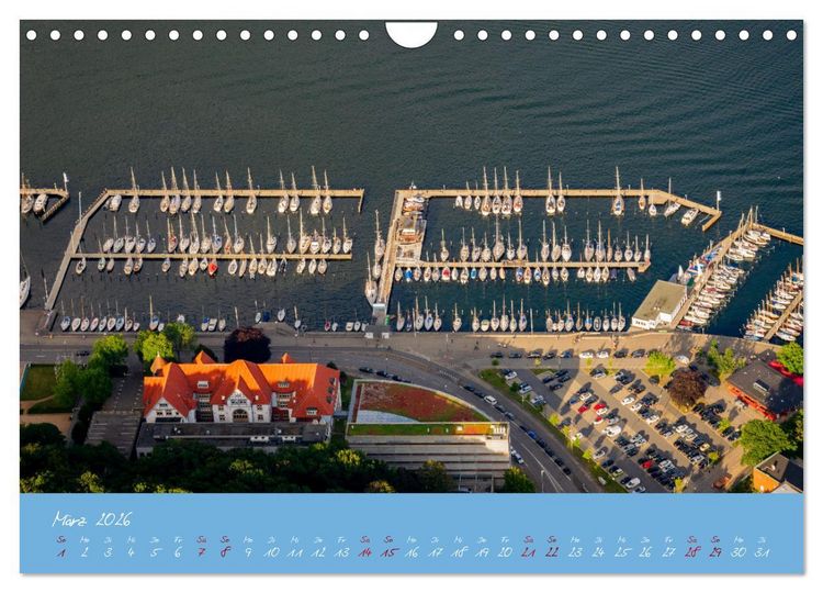 Produktbild: Kiel aus der Luft - Die Stadt an der F&ouml;rde aus dem Ballon fotografiert (Wandkalender 2026 DIN A4 quer), CALVENDO Monatskalender