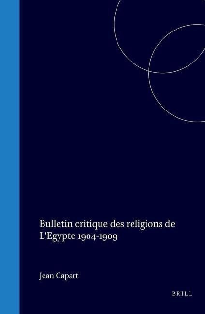 Produktbild: Bulletin Critique Des Religions de l'Egypte 1904-1909