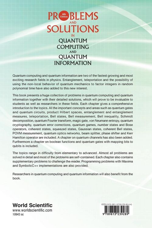 Produktbild: Prob & Sol Quantum Comp (4th Ed)