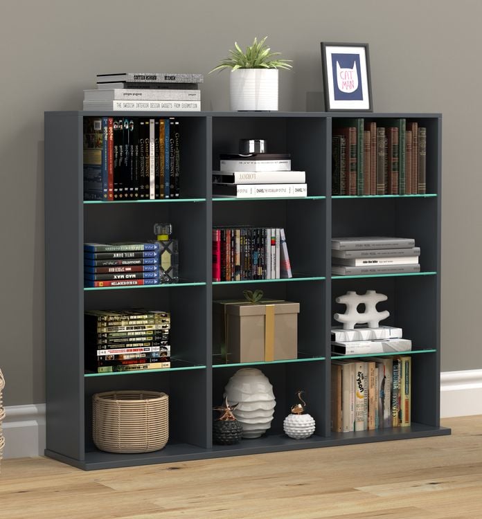 Produktbild: Holz CD DVD Standregal Bücherregal Regal Zilas L