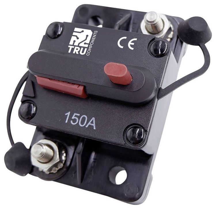 Produktbild: TRU COMPONENTS TC-13596604 Sicherungsautomat 150A Schwarz 1St.