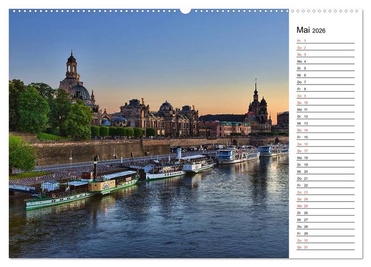 Produktbild: Schaufelraddampfer (Wandkalender 2026 DIN A2 quer), CALVENDO Monatskalender