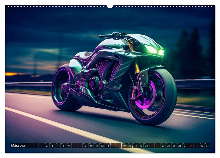 Produktbild: Dream Bikes - Motorr&auml;der aus der Zukunft (hochwertiger Premium Wandkalender 2026 DIN A2 quer), Kunstdruck in Hochglanz