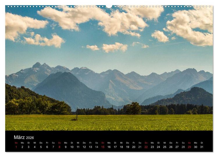 Produktbild: Im Allg&auml;u bei Oberstdorf (Wandkalender 2026 DIN A2 quer), CALVENDO Monatskalender
