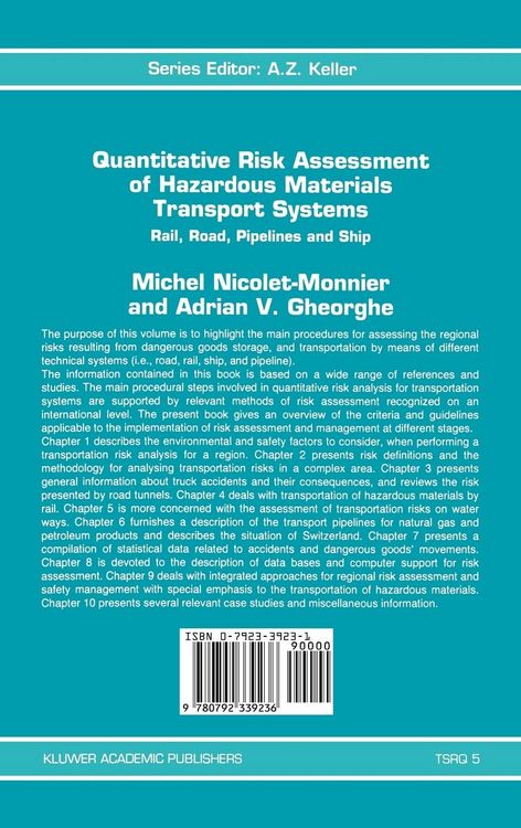 Produktbild: Quantitative Risk Assessment of Hazardous Materials Transport Systems