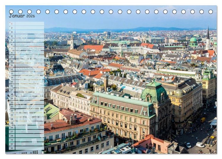 Produktbild: Wien f&uuml;r Liebhaber und Interessierte (Tischkalender 2026 DIN A5 quer), CALVENDO Monatskalender