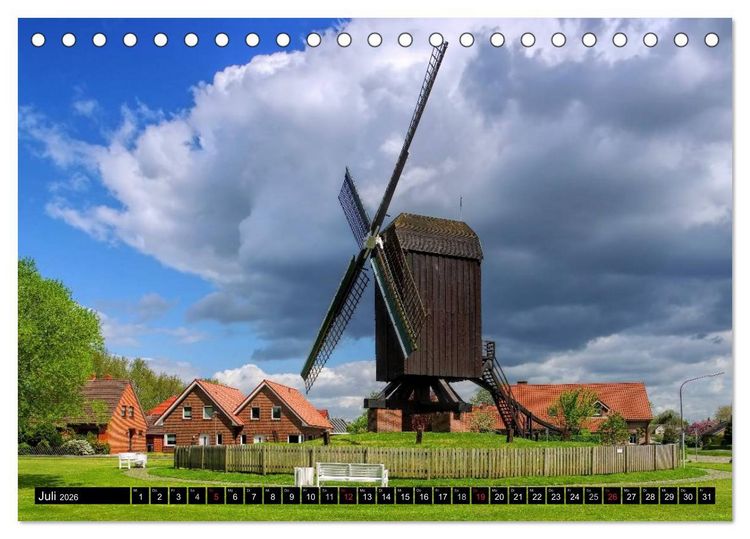 Produktbild: Papenburg und das Rheiderland (Tischkalender 2026 DIN A5 quer), CALVENDO Monatskalender