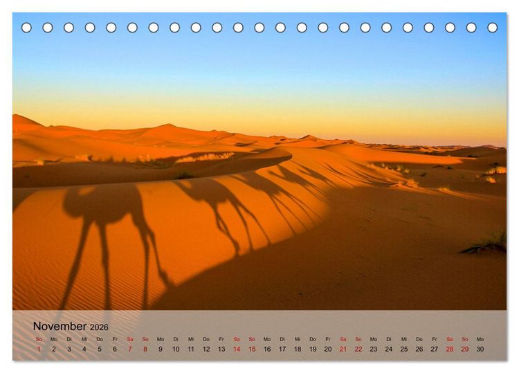Produktbild: Magische Farbspiele der W&uuml;ste (Tischkalender 2026 DIN A5 quer), CALVENDO Monatskalender