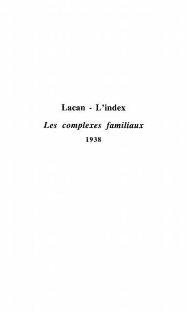 Produktbild: Lacan-L'index