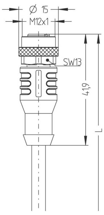 Produktbild: Escha 8043811 Sensor-/Aktor-Anschlussleitung 2.0m Polzahl Sensoren: 4 1St.