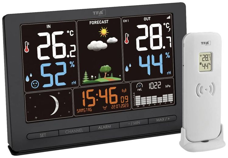 Produktbild: TFA Dostmann SEASON 2 35.1118.01 Funk-Wetterstation Vorhersage f&uuml;r 12 bis 24 Stunden Anzahl Sensoren max. 3 St.