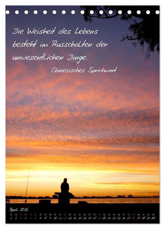Produktbild: Asiatische Weisheiten (Tischkalender 2026 DIN A5 hoch), CALVENDO Monatskalender