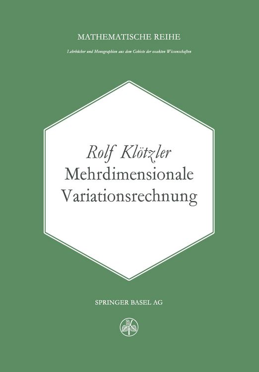 Produktbild: Mehrdimensionale Variationsrechnung