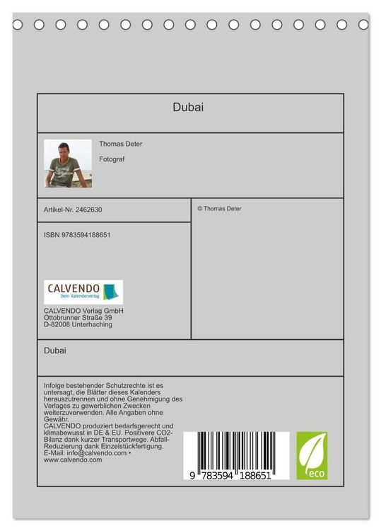 Produktbild: Dubai (Tischkalender 2027 DIN A5 hoch), CALVENDO Monatskalender