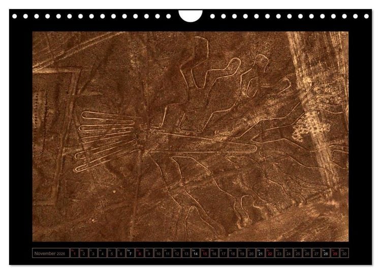 Produktbild: Die NAZCA Linien - Geheimnisvolle Figuren (Wandkalender 2026 DIN A4 quer), CALVENDO Monatskalender