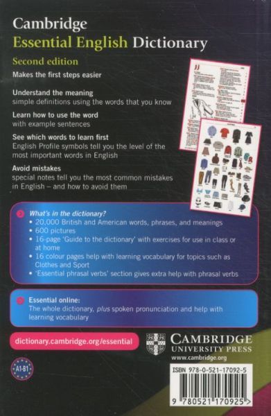 Produktbild: Cambridge Essential English Dictionary