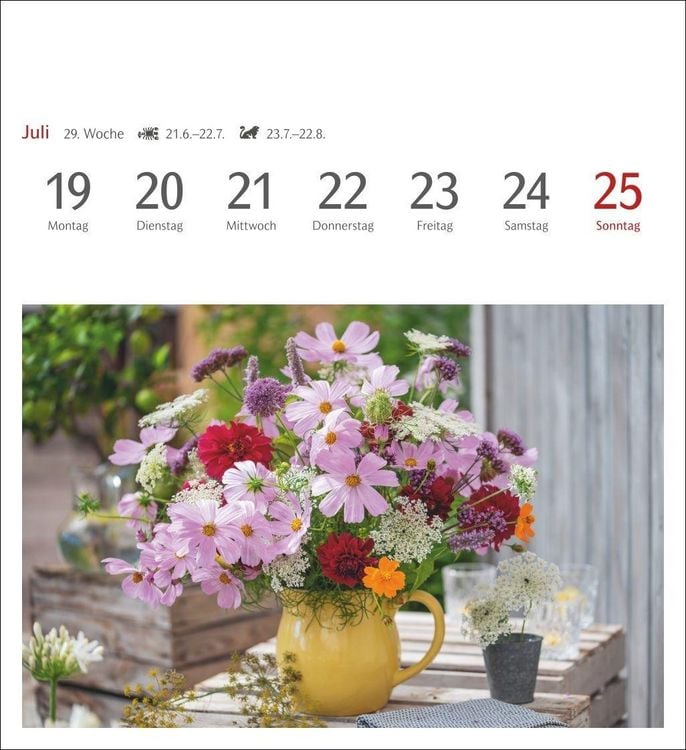 Produktbild: Blumenpracht Postkartenkalender 2027 - Wochenkalender mit 53 Postkarten