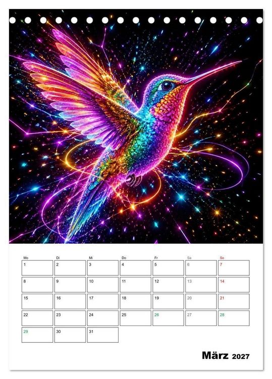 Produktbild: Kolibri-Welten (Tischkalender 2027 DIN A5 hoch), CALVENDO Monatskalender