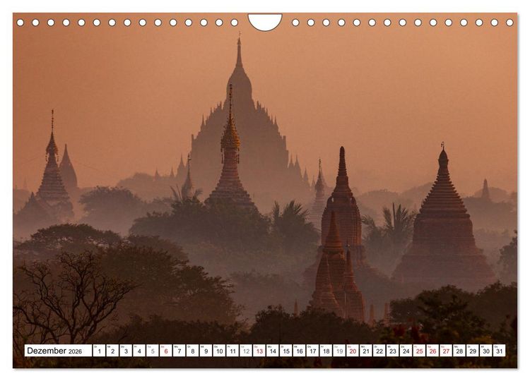 Produktbild: WUNDERVOLLES BAGAN (Wandkalender 2026 DIN A4 quer), CALVENDO Monatskalender