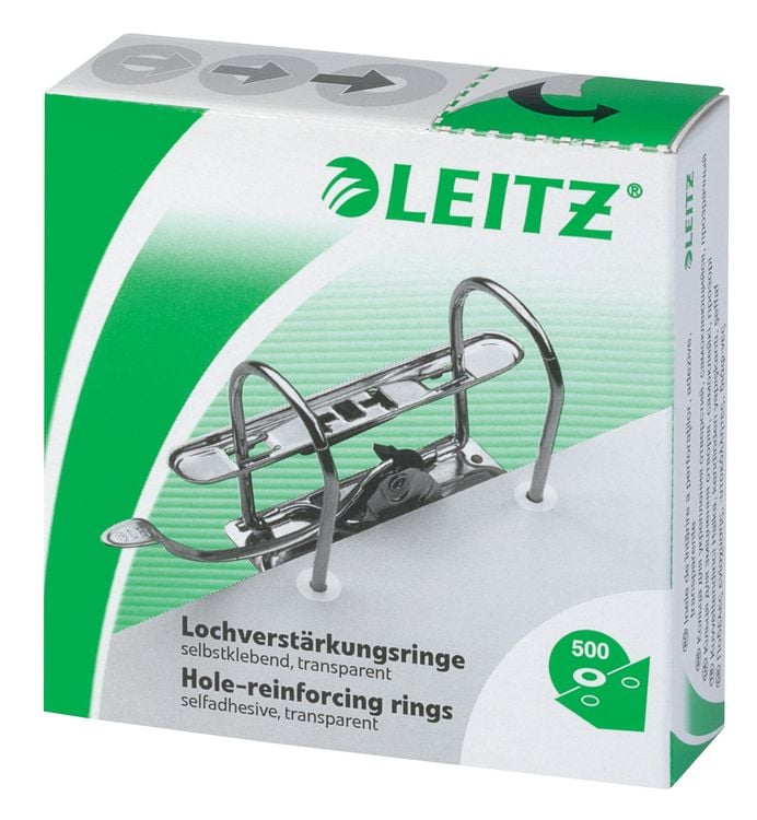 Produktbild: LEITZ Lochverst&auml;rkungsringe selbstklebend transparent 500 St&uuml;ck