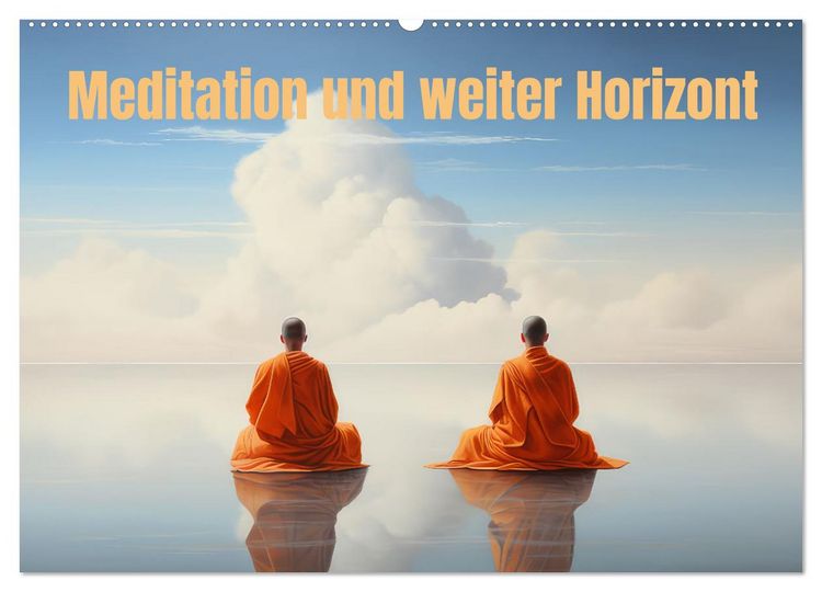 Produktbild: Meditation und weiter Horizont (Wandkalender 2026 DIN A2 quer), CALVENDO Monatskalender