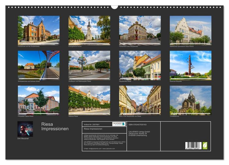 Produktbild: Riesa Impressionen (Wandkalender 2026 DIN A2 quer), CALVENDO Monatskalender
