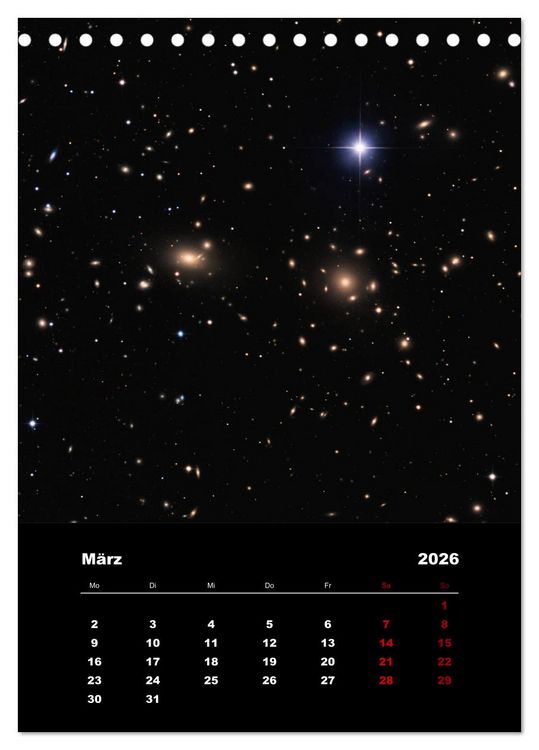 Produktbild: Das Universum (Tischkalender 2026 DIN A5 hoch), CALVENDO Monatskalender