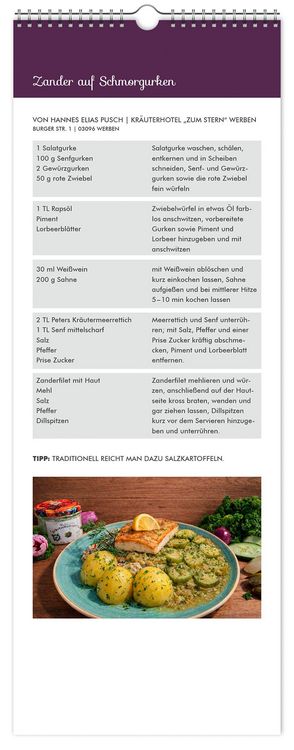 Produktbild: K&uuml;chenkalender Spreewald 2027 NEU! inkl. Rezepte