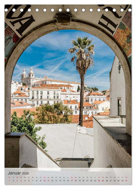 Produktbild: Lissabon Perspektiven (Tischkalender 2026 DIN A5 hoch), CALVENDO Monatskalender