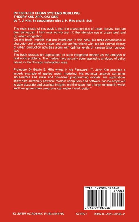 Produktbild: Integrated Urban Systems Modeling: Theory and Applications