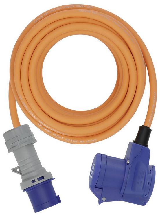 Produktbild: Brennenstuhl 1167650310 Strom Camping-CEE-Verl&auml;ngerungskabel Blau, Schwarz, Grau, Orange 10 m H07RN-F 3G 2,5 mm&sup2;