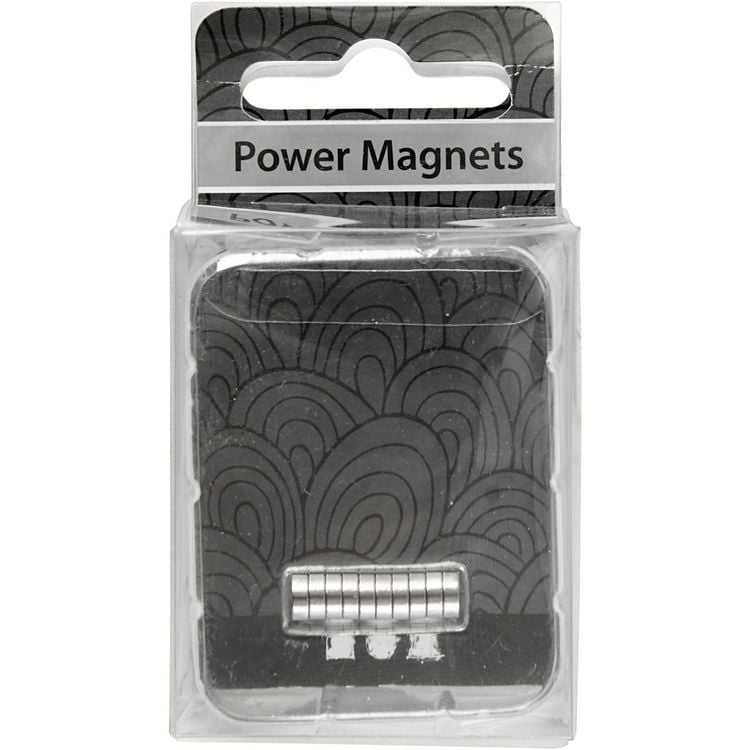 Produktbild: Creativ Company Power-Magnet Scheiben, rund, D 5 mm, Dicke 2 mm, 10er Set