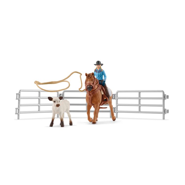 Produktbild: schleich&reg; 42577 Team Roping mit Cowgirl Team Roping mit Cowgirl