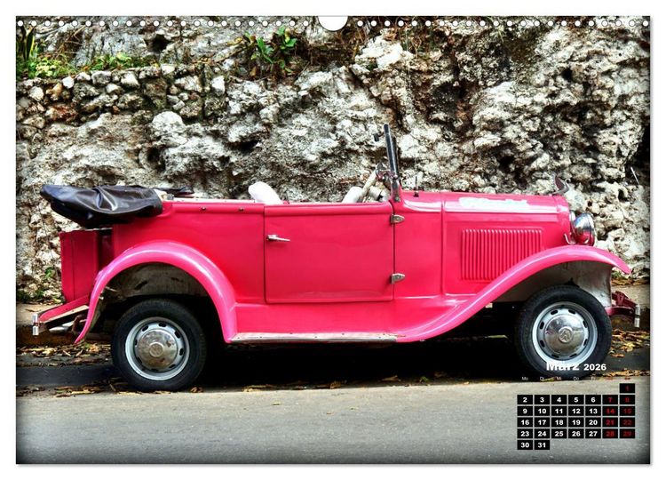 Produktbild: Pink Lady - Ford Modell A in Havanna (Wandkalender 2026 DIN A3 quer), CALVENDO Monatskalender