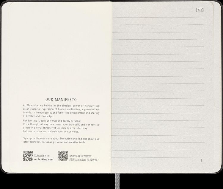 Produktbild: Moleskine Smart Notebook, Pocket, Ruled, Black, Hard Cover (3.5 x 5.5)