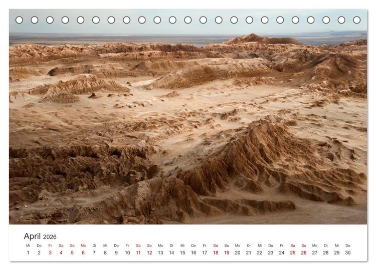Produktbild: Die Farben der Anden - Argentinien und Chile (Tischkalender 2026 DIN A5 quer), CALVENDO Monatskalender