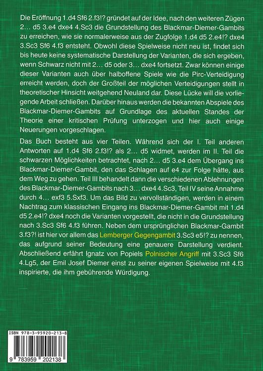Produktbild: Neue Wege im Blackmar-Diemer-Gambit