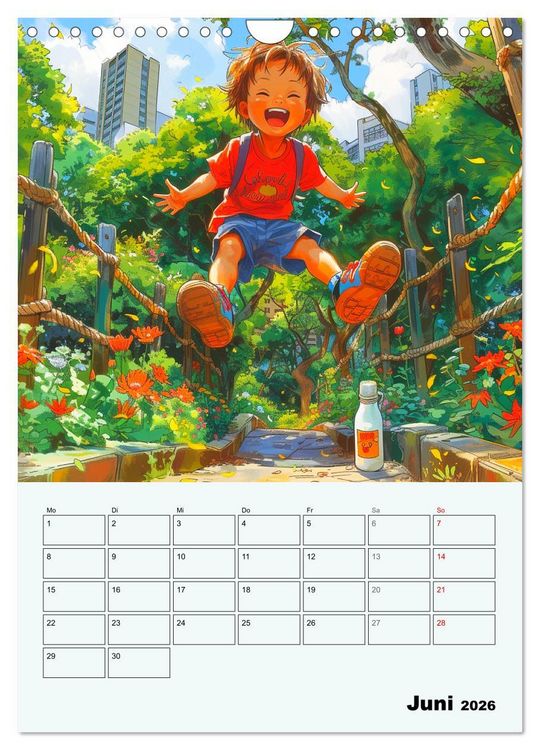 Produktbild: Coole Manga Kids. Lustige Abenteuer im Pixelreich (Wandkalender 2026 DIN A4 hoch), CALVENDO Monatskalender